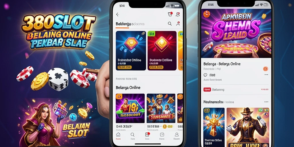Tampilan antarmuka pengguna aplikasi 380SLOT untuk belanja online.