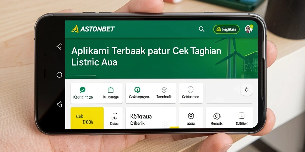 Antarmuka ASTONBET menampilkan fitur cek tagihan listrik yang ramah pengguna.