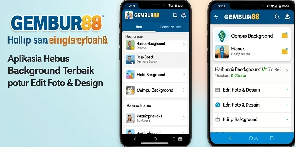 Tampilan antarmuka aplikasi GEMBUR88 untuk Hapus Background yang intuitif.