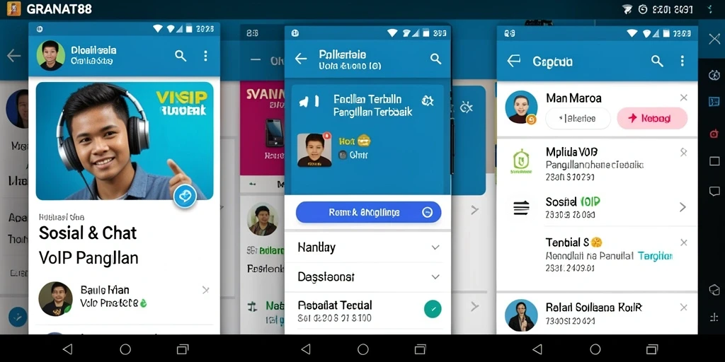 Tampilan antarmuka GRANAT88 yang ramah pengguna untuk VoIP Panggilan.