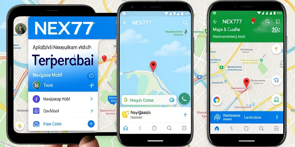 Tampilan antarmuka NEX777 dengan fitur Navigasi Mobil yang canggih.