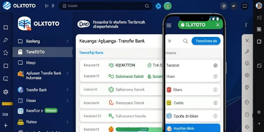 Antarmuka aplikasi OLXTOTO untuk transfer bank yang mudah digunakan.