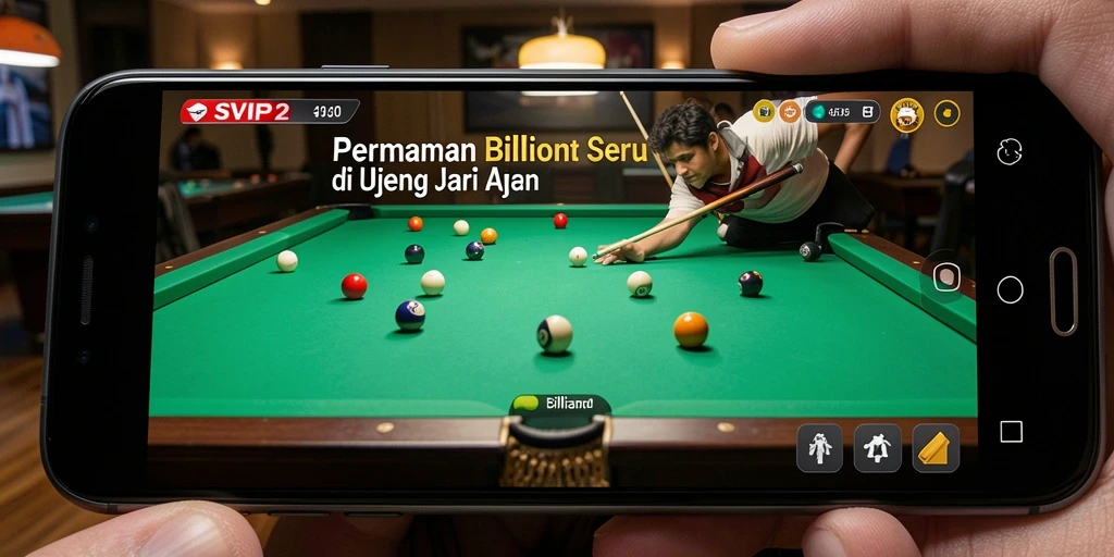 Tampilan antarmuka SVIP2 yang menarik dengan fitur billiard lengkap.