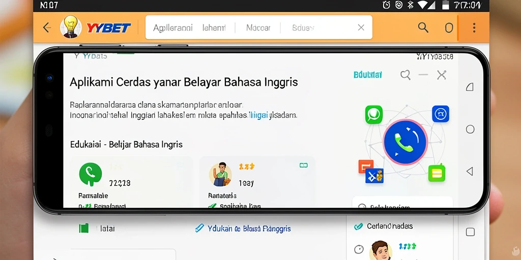 Antarmuka pengguna YYBET yang menarik dan intuitif untuk belajar Bahasa Inggris.