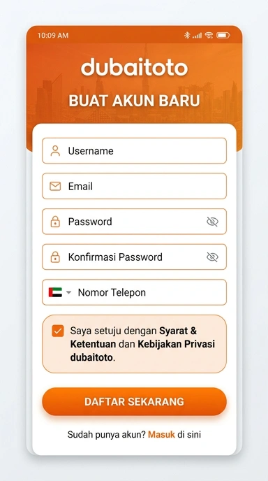 Panduan Registrasi Akun Baru dubaitoto untuk Pengguna Android
